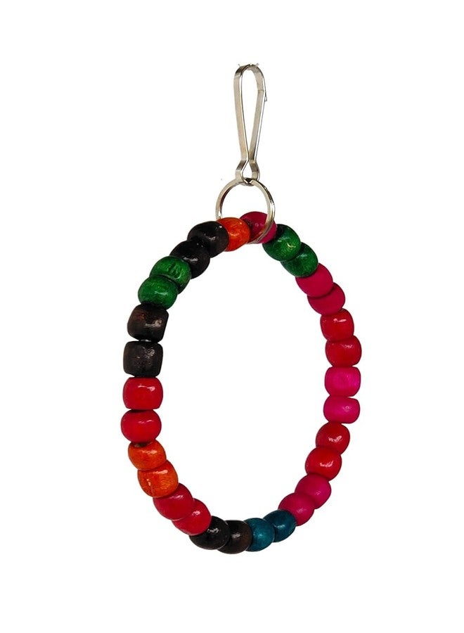 SS Organic® Bird Parrot Wooden Beeds Swing Perch Ring Cage Accessories for Small Parrots, Parakeets, Lovebirds, Budgie, Finches Small Animals - Accessories, Toys, and Supplies - Image 5